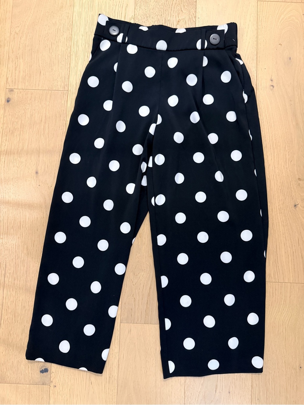 Zara Black & White Polka Dot Womens Trouser